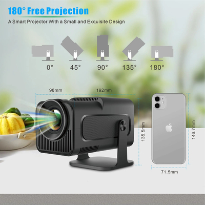 ফ্লাইন HY320MINI 4K আল্ট্রা এইচডি 3 ডি পোর্টেবল শর্ট থ্রো প্রজেক্টর এবং হোম থিয়েটার এবং সিনেমা ব্যবহারের জন্য উপস্থাপনা সরঞ্জাম