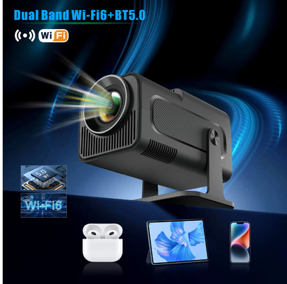 ফ্লাইন HY320MINI 4K আল্ট্রা এইচডি 3 ডি পোর্টেবল শর্ট থ্রো প্রজেক্টর এবং হোম থিয়েটার এবং সিনেমা ব্যবহারের জন্য উপস্থাপনা সরঞ্জাম