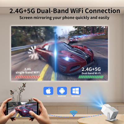 FY360 4K HD স্মার্ট এলসিডি প্রজেক্টর উচ্চ উজ্জ্বলতা হোম থিয়েটার লেজার অ্যান্ড্রয়েড 11.0 BT5.2 অন্তর্নির্মিত স্টেরিও সাউন্ড এবং মার্কিন প্লাগ