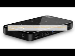 কালো 4K মিনি পোর্টেবল প্রজেক্টর ডাস্টপ্রুফ ওয়াটারপ্রুফ অ্যান্ড্রয়েড ম্যাপিং ডিএলপি প্রজেক্টর